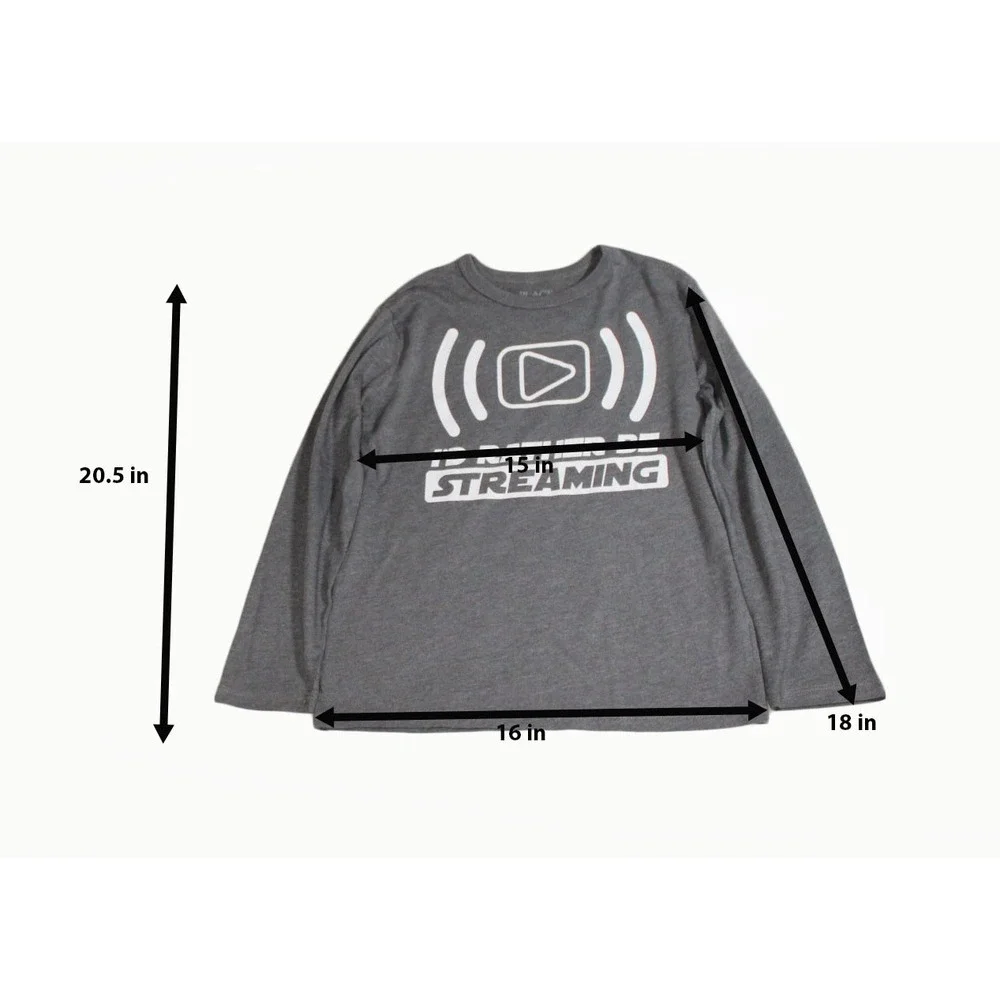 The Children's Place Little Boys‎ Gray Long Sleeve Graphic Tee Size M 7/8